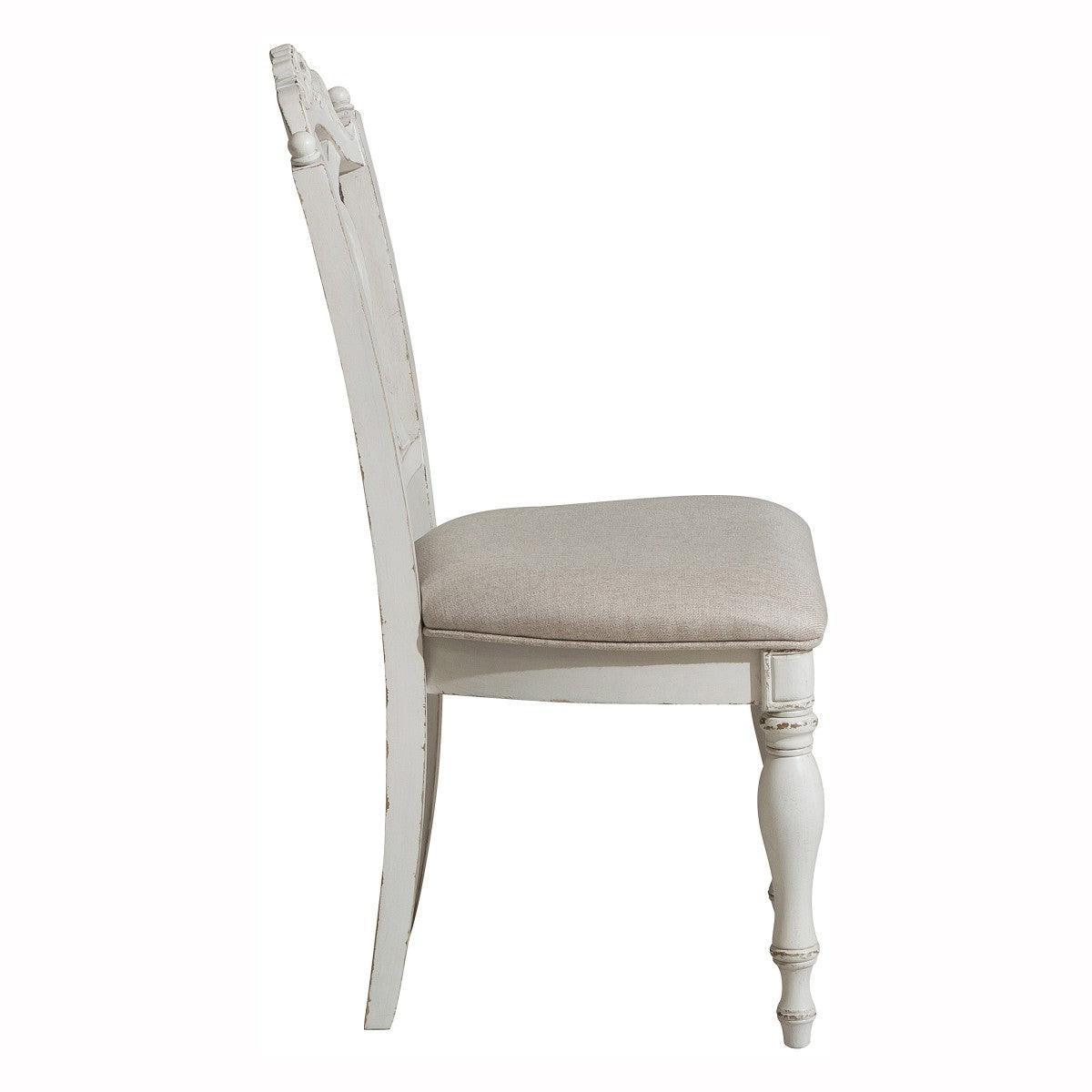 Cinderella Gray Traditional Solid Wood Frame Polyester Fabric Upholstery Writing Desk Chair - Ella Furniture