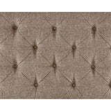 Motsinger Brown Modern Contemporary Solid Wood Fabric Upholstered Tufted Queen Bed - Ella Furniture