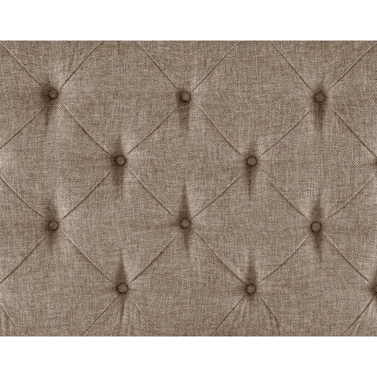 Motsinger Brown Modern Contemporary Solid Wood Fabric Upholstered Tufted King Bed - Ella Furniture
