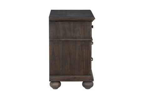 Motsinger Brown Modern Contemporary Solid Wood Fabric Upholstered Tufted Panel Bedroom Set - Ella Furniture