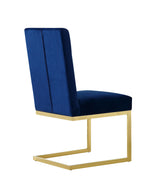 Cameron Blue Velvet Dining Chair - Ella Furniture