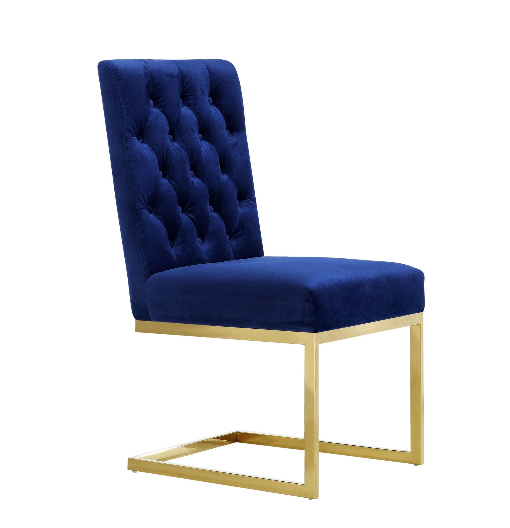 Cameron Blue Velvet Dining Chair - Ella Furniture