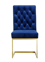 Cameron Blue Velvet Dining Chair - Ella Furniture