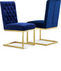 Cameron Blue Velvet Dining Chair - Ella Furniture