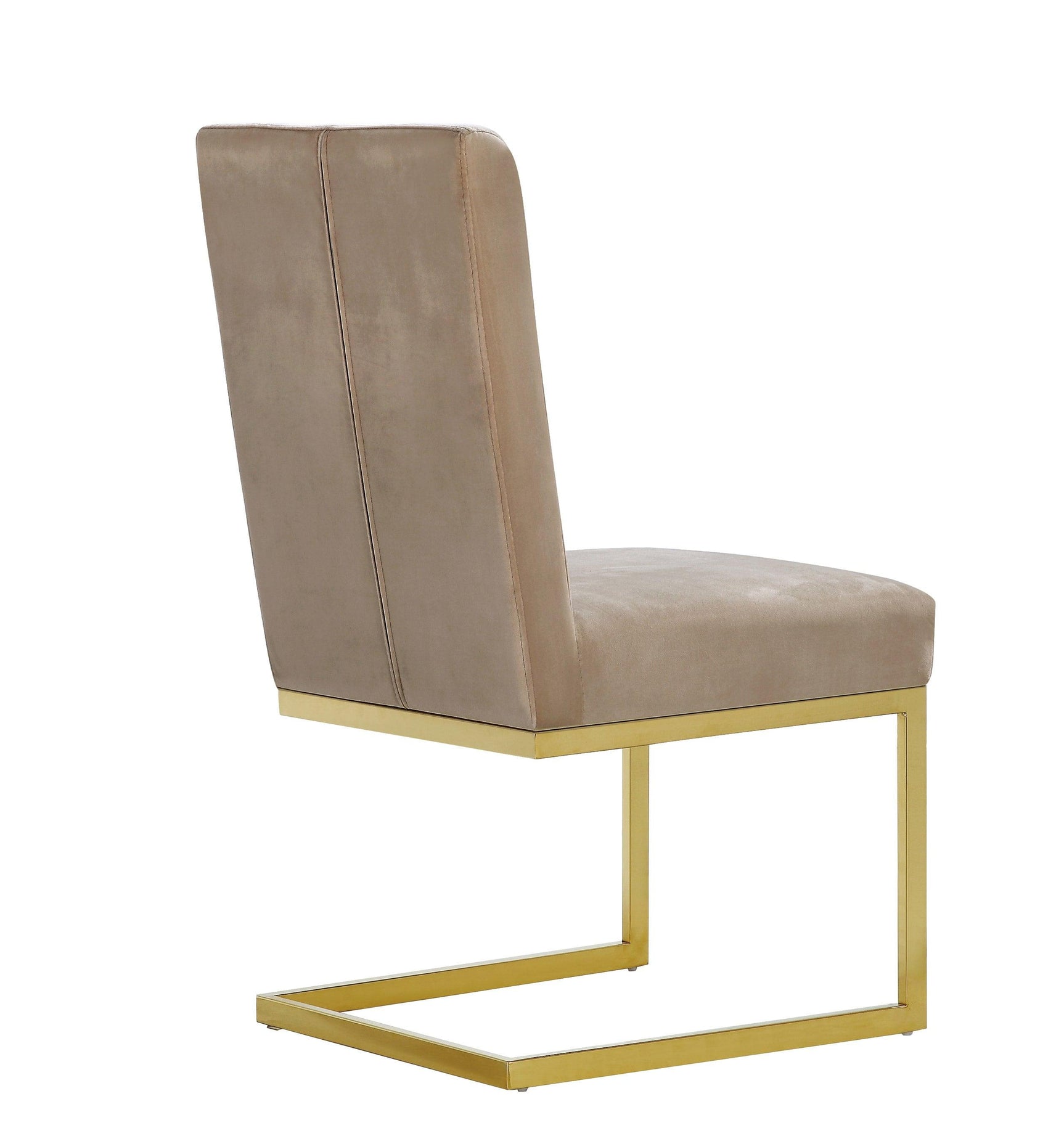 Cameron Beige Velvet Dining Chair - Ella Furniture