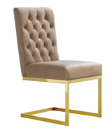 Cameron Beige Velvet Dining Chair - Ella Furniture