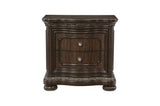 Beddington Dark Cherry Traditional Faux Leather Upholstered Tufted Sleigh Bedroom Set - Ella Furniture