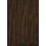 Beddington Dark Brown Primavera Veneer With Ash Burl Faux Leather Upholstered Tufted King Bed - Ella Furniture