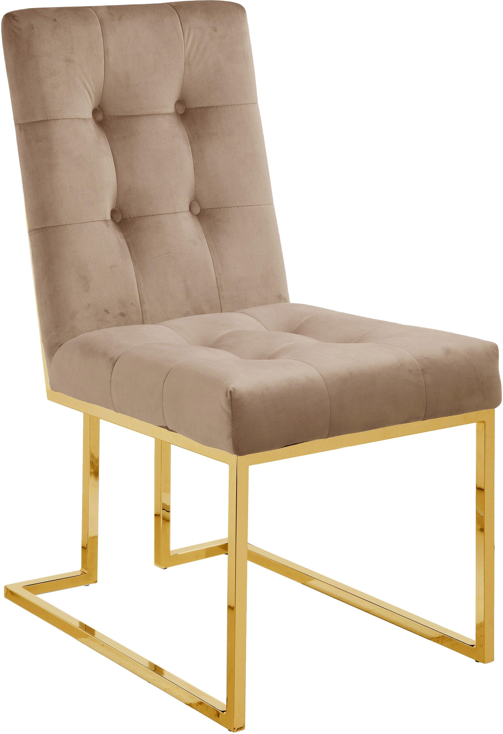 Pierre Beige Velvet Dining Chair - Ella Furniture