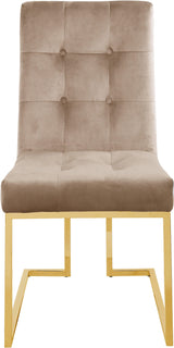 Pierre Beige Velvet Dining Chair - Ella Furniture