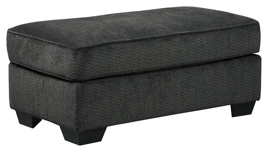 Charenton Charcoal Sofa, Loveseat, Chair And Ottoman - Ella Furniture