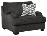 Charenton Charcoal Chenille Oversized Chair - Ella Furniture