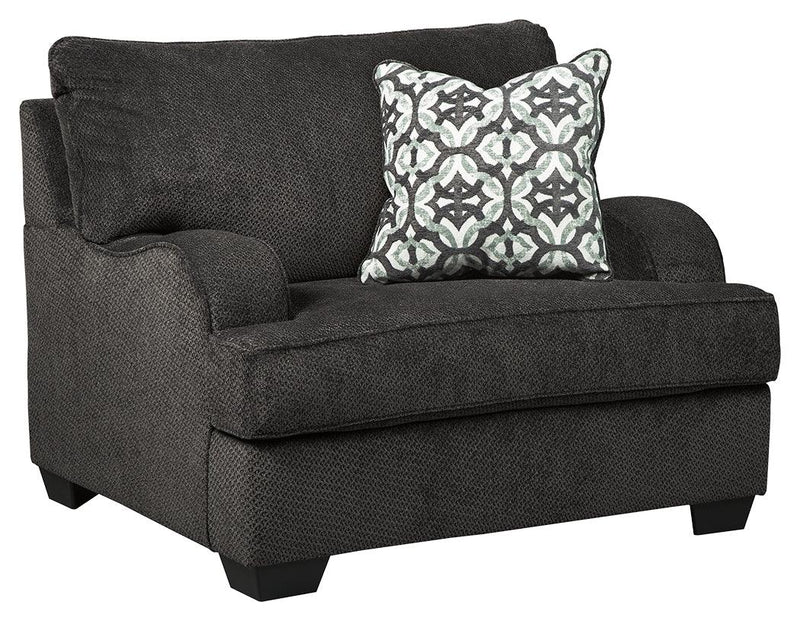 Charenton Charcoal Chenille Oversized Chair