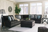 Charenton Charcoal Chenille 3-Piece Sectional - Ella Furniture