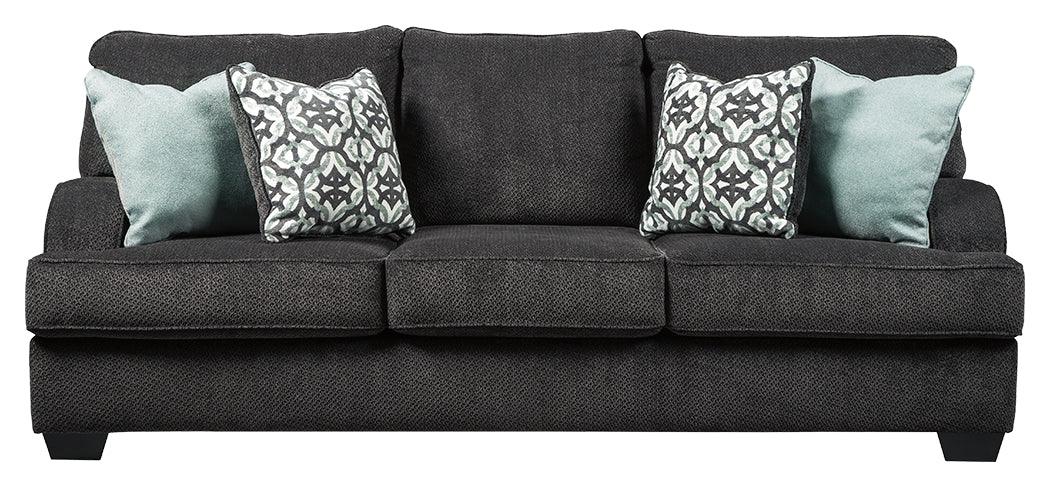 Charenton Charcoal Chenille 3-Piece Sectional - Ella Furniture