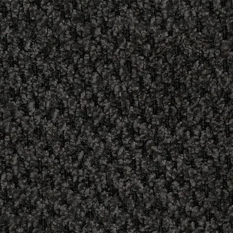 Charenton Charcoal Chenille Ottoman - Ella Furniture