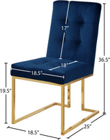 Pierre Blue Velvet Dining Chair - Ella Furniture