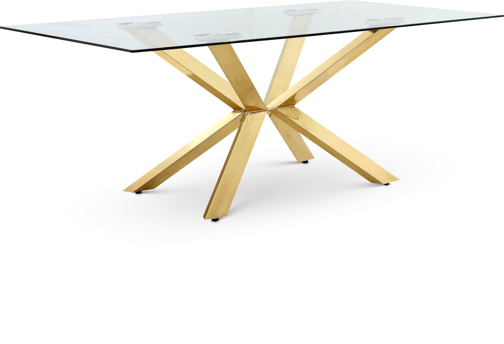 Capri Gold Gold Dining Table - Ella Furniture