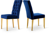 Capri Blue Velvet Dining Chair - Ella Furniture