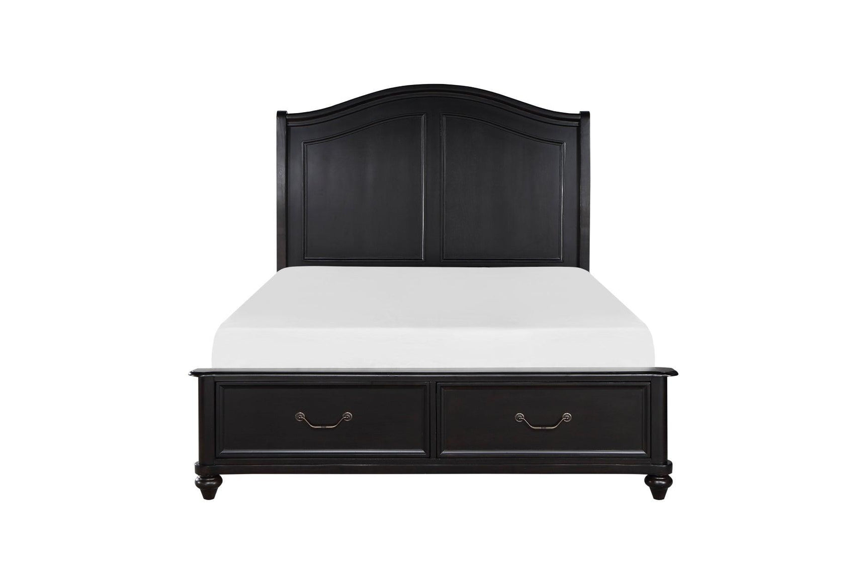 Herman Charcoal Brown Modern Contemporary Traditional Solid Wood Upholstered Bedroom Set - Ella Furniture