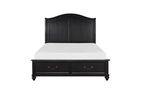 Herman Charcoal Brown Modern Contemporary Traditional Solid Wood Upholstered Bedroom Set - Ella Furniture