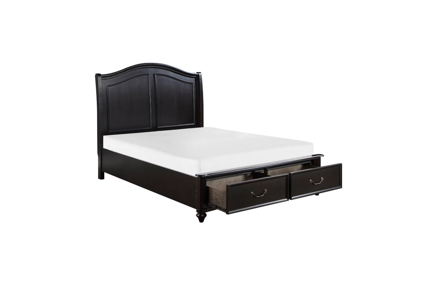 Herman Charcoal Brown Modern Contemporary Traditional Solid Wood Upholstered Bedroom Set - Ella Furniture