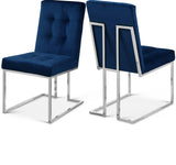 Alexis Blue Velvet Dining Chair - Ella Furniture