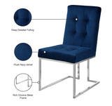 Alexis Blue Velvet Dining Chair - Ella Furniture