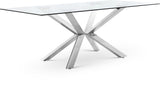 Juno Silver Chrome Dining Table - Ella Furniture