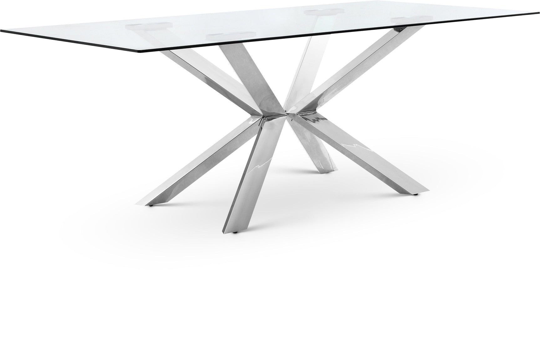 Juno Silver Chrome Dining Table - Ella Furniture