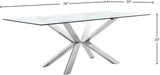 Juno Silver Chrome Dining Table - Ella Furniture