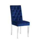 Juno Blue Velvet Dining Chair - Ella Furniture