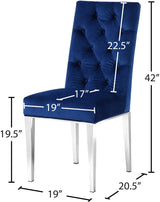 Juno Blue Velvet Dining Chair - Ella Furniture