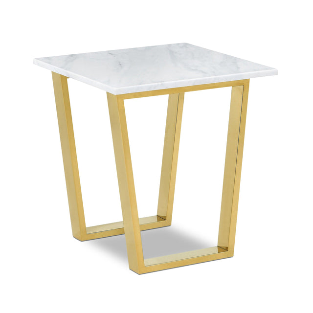 Cameron Gold Gold End Table - Ella Furniture