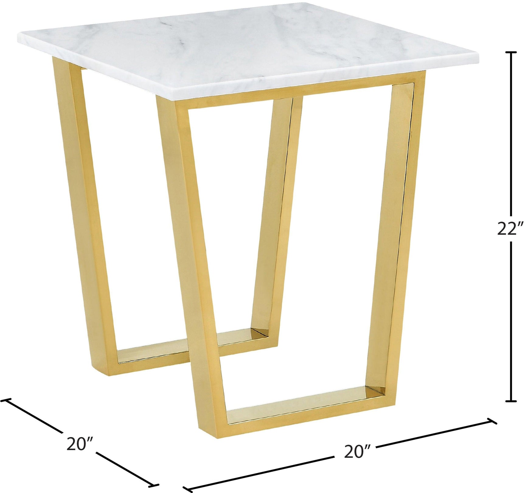 Cameron Gold Gold End Table - Ella Furniture