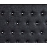 Aveline Black Faux Alligator Wood And Engineered Wood Faux Leather Upholstered Headboard King Bed - Ella Furniture