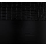 Aveline Black Faux Alligator Wood And Engineered Wood Faux Leather Upholstered Headboard King Bed - Ella Furniture