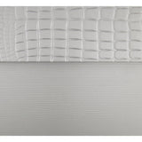 Aveline Silver Wood And Engineered Wood Faux Leather Upholstered Tufted LED King Panel Bed - Ella Furniture