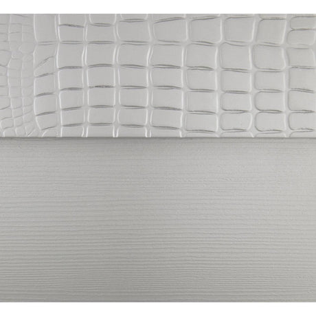 Aveline Silver Wood And Engineered Wood Faux Leather Upholstered Tufted LED King Panel Bed - Ella Furniture
