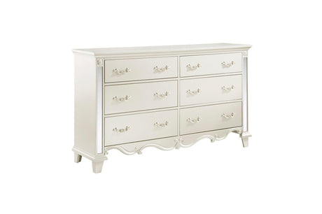 Ever Champagne Modern Contemporary Solid Wood Faux Leather Upholstered Tufted Sleigh Bedroom Set - Ella Furniture
