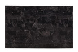 Tempe Black Solid Wood Faux Leather Upholstered Seat Faux Marble Top Rectangular Dining Room Set - Ella Furniture