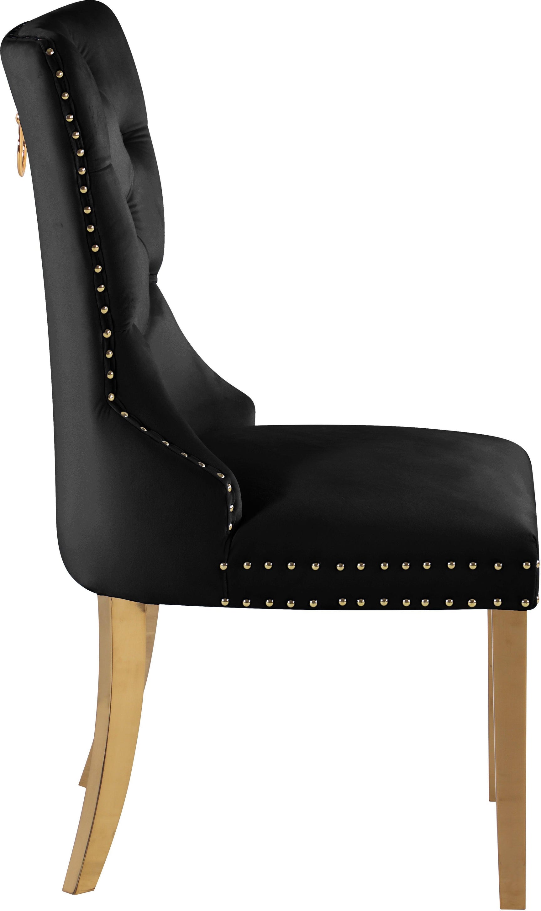 Carmen Black Velvet Dining Chair 812Black-c - Ella Furniture