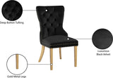 Carmen Black Velvet Dining Chair 812Black-c - Ella Furniture