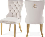 Carmen Cream Velvet Dining Chair - Ella Furniture