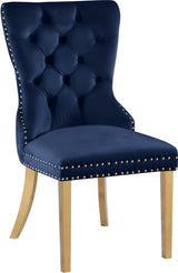 Carmen Blue Velvet Dining Chair 812Navy-c - Ella Furniture