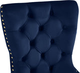 Carmen Blue Velvet Dining Chair 812Navy-c - Ella Furniture