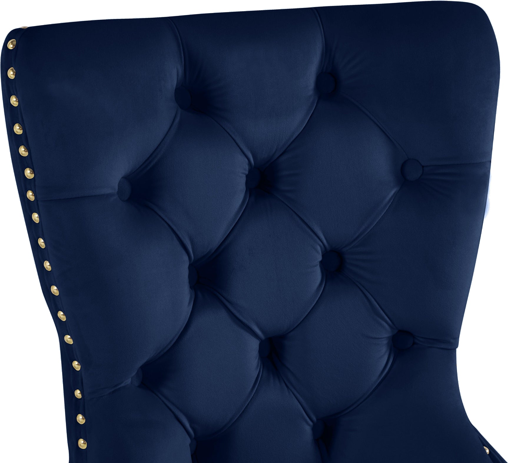Carmen Blue Velvet Dining Chair 812Navy-c - Ella Furniture