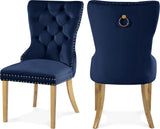 Carmen Blue Velvet Dining Chair 812Navy-c - Ella Furniture