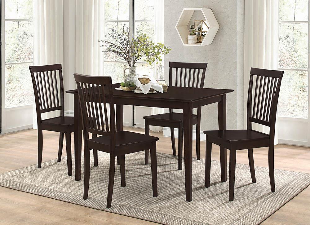 G150152 Cappuccino And Dark Brown Rectangular Dining Room Set - Ella Furniture