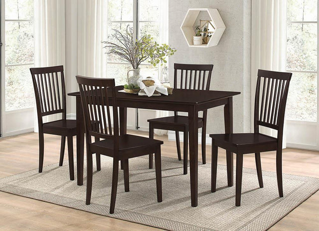 G150152 Cappuccino And Dark Brown Rectangular Dining Room Set - Ella Furniture